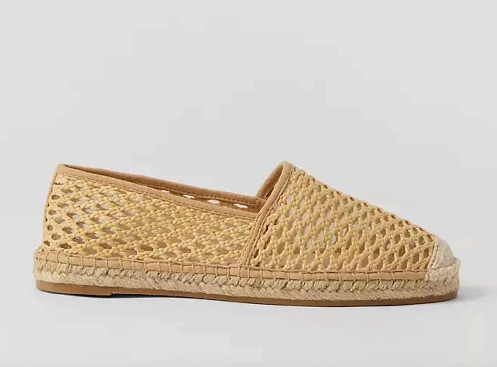 NEW ANN TAYLOR WEEKEND COLLECTION NATURAL ESPADRILLE SLIDE SANDALS SHOES SZ 8.5